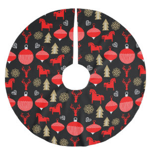Scandi Christmas Decor Brushed Polyester Tree Skirt