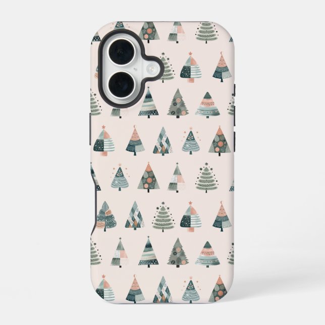 Scandi Christmas Trees iPhone Case (Back)