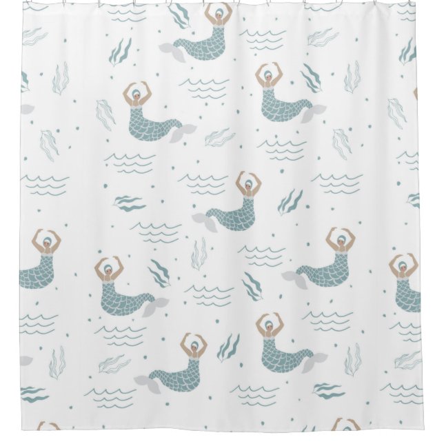 Scandi Cute Dancing Mermaid Illustration Sea (Front)