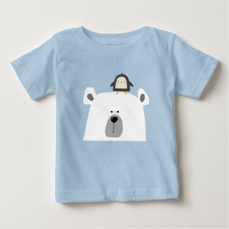 Scandi cute Polar bear and Penguin Baby T-Shirt