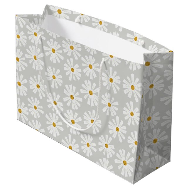 Scandi Daisy Envelopper Grand Sac Cadeau (Dos Angle)