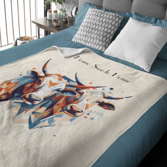 Scandi Farmhouse Cattle, custom Fleece Blanket (Creator Uploaded)