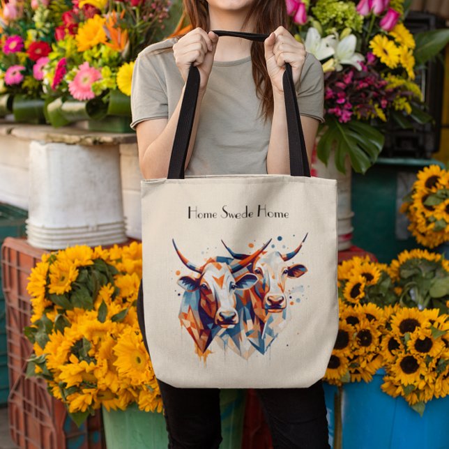 Scandi Farmhouse Cattle, custom Tote Bag (Creator Uploaded)