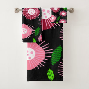 Scandi Flowers Bath Towel Set