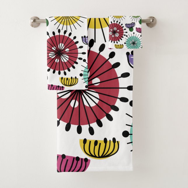 Scandi Flowers Bath Towel Set (Insitu)