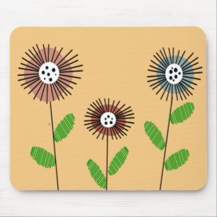 Scandi Flowers Mouse Pad