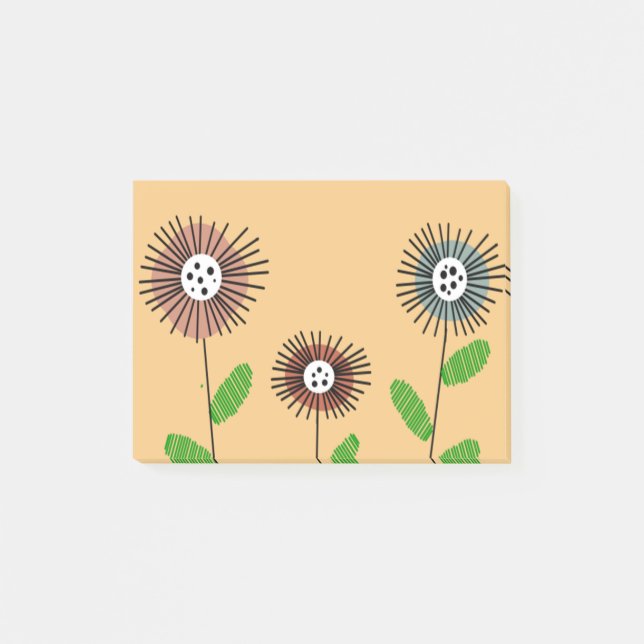 Scandi Flowers Post-it Notes (Front)