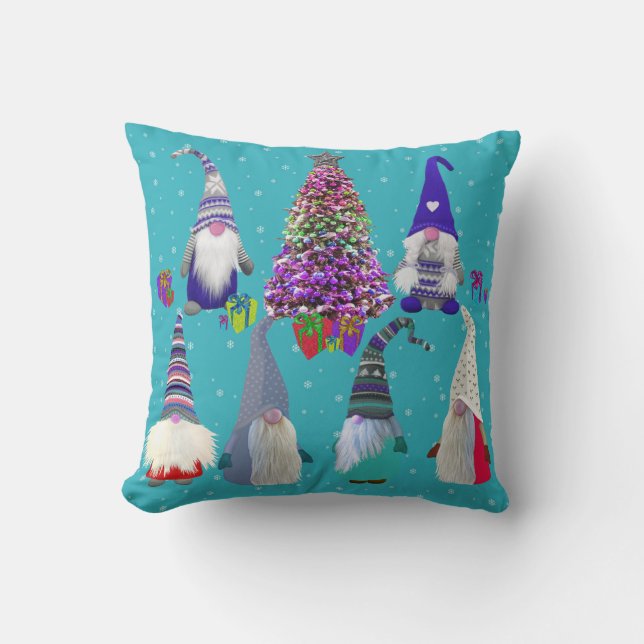 Scandi Gnome Throw Pillow (Front)
