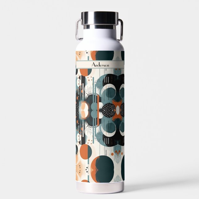 Scandi Groove, custom    Water Bottle (Front)