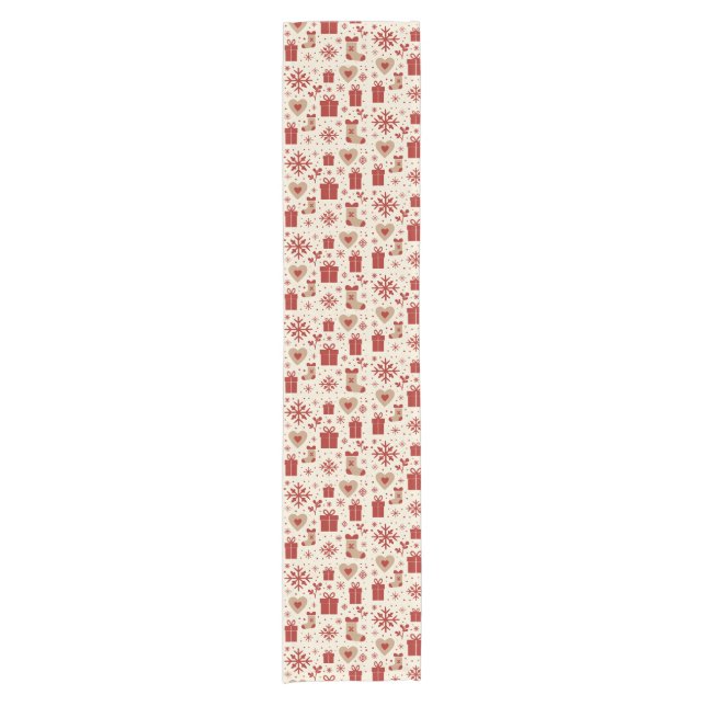 Scandi Holiday Cheer Short Table Runner (Front)