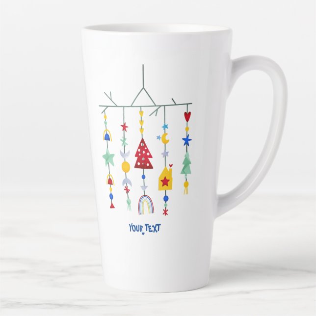 Scandi Minimalist Simple Latte Mug (Right)