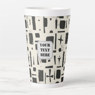 Scandi Motif No.4 Latte Mug