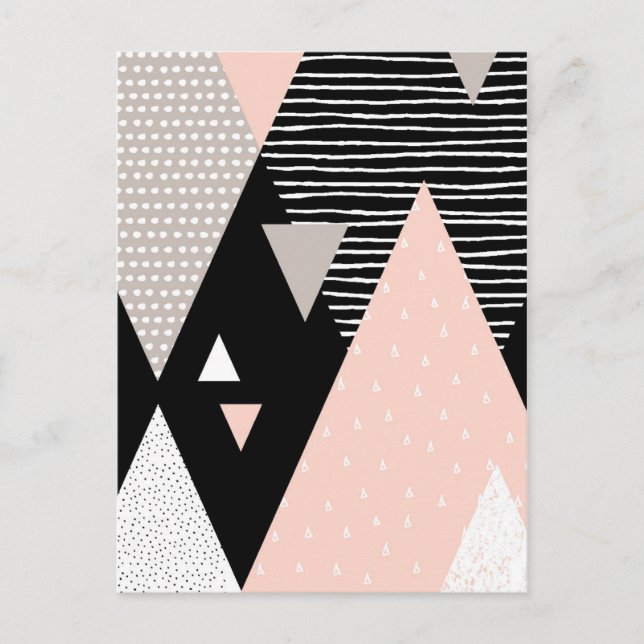 Scandi Mountain Peak Design Postcard (Front)