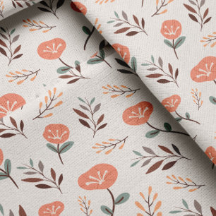 Scandi Red Poppies Fabric