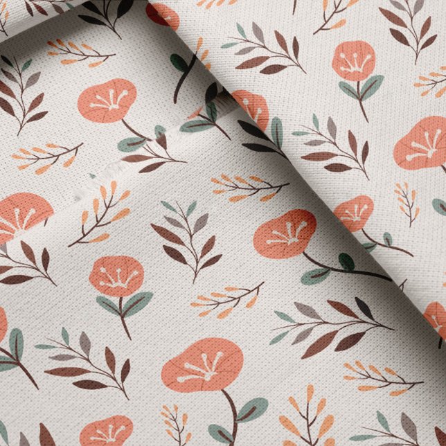 Scandi Red Poppies Fabric (Creator Uploaded)