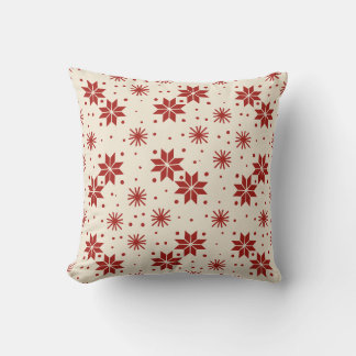 Scandi Starburst Snowflake Throw Pillow