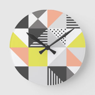 Scandi style pattern clock