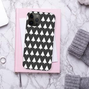 Scandi Tree Pattern   Minimalist Black and White iPhone 15 Case