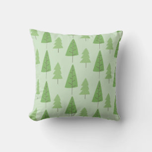 Scandi tree patterned  throw pillow