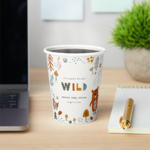 Scandi Wild Tropical Woodland Animals Baby Shower Paper Cups
