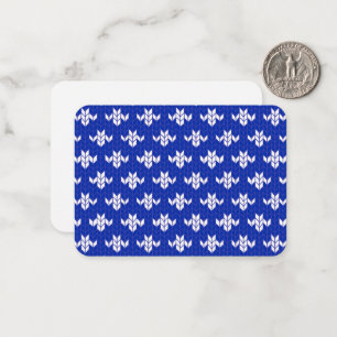 SCANDIA BLUE KNIT 3.5x2.5 Flat Card / Horizontal