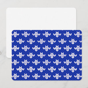 SCANDIA BLUE KNIT 4.5x6.25 Flat Card / Horizontal
