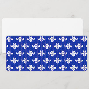 SCANDIA BLUE KNIT 4x9.25 Flat Card / Horizontal