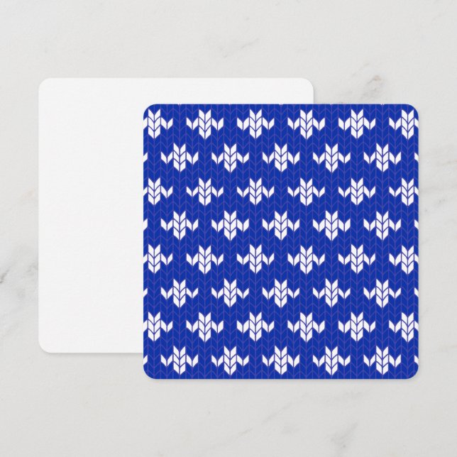 SCANDIA BLUE KNIT 5.25" Square Flat Card (Front/Back)