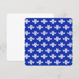 SCANDIA BLUE KNIT 5.25" Square Flat Card