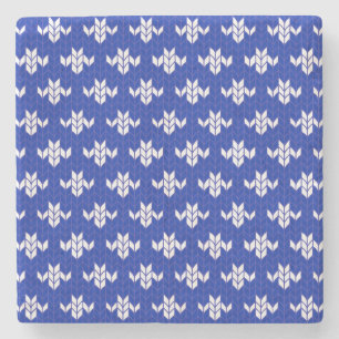 SCANDIA BLUE KNIT Marble Stone Coaster