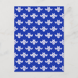 SCANDIA BLUE KNIT Postcard / Vertical