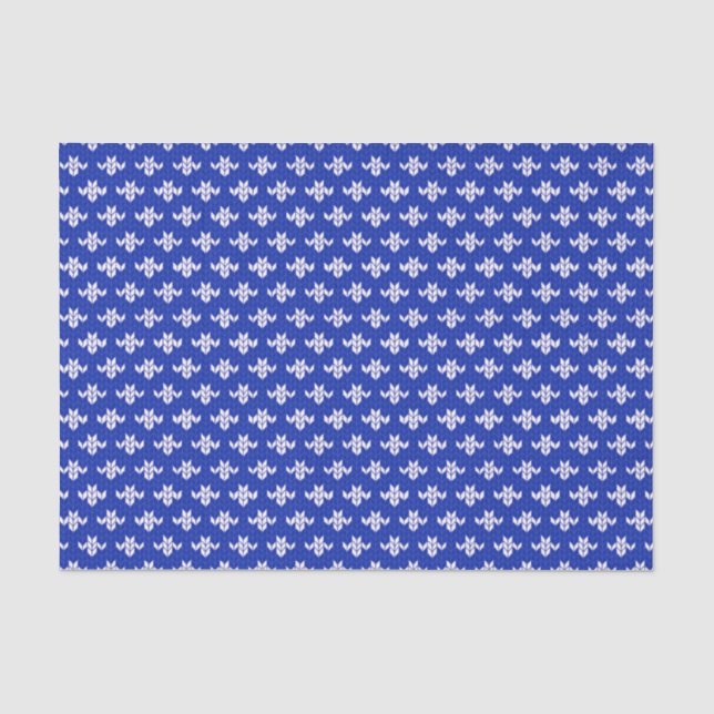 SCANDIA BLUE KNIT Tissue Paper (Front)