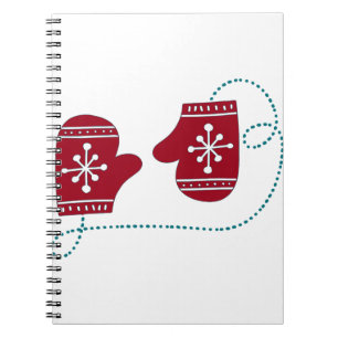 Scandia Christmas Moose Angel Blue And Red Scandia Notebook