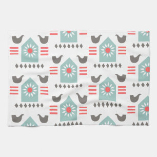 Scandia Folk Art Farm House Kitchen Towel