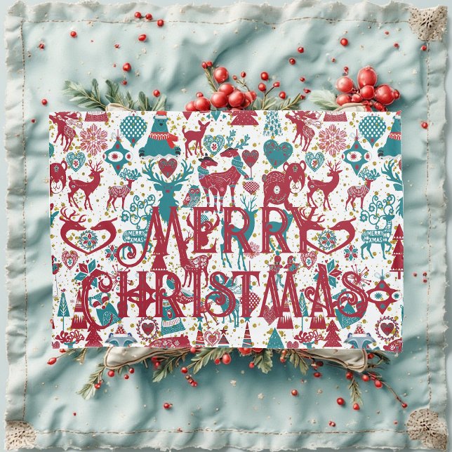 Scandia Merry Christmas Symbols Nordic Scandinavia Pillowcase (Elegant Scandia Merry Christmas Symbols Nordic Scandinavia Pillow Case)