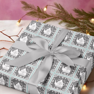 Scandia Teapot Tiles III Wrapping Paper
