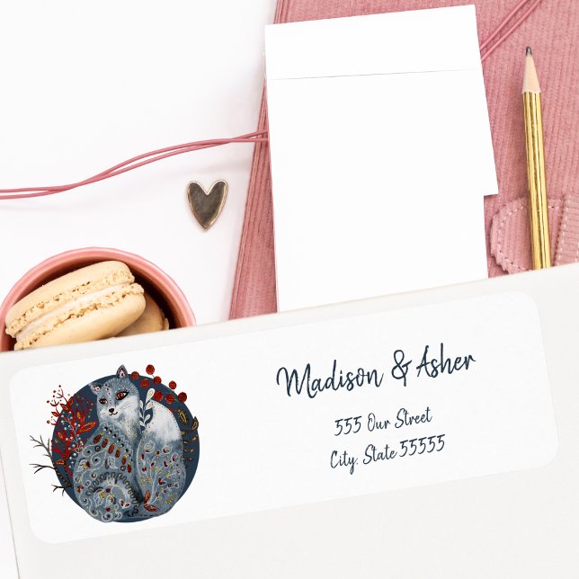 Scandinave Whimsical Folk Art Watercolor Fox (Créateur téléchargé)