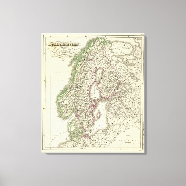 Scandinavia until the Peace of Friedrichshamm Canvas Print (Front)