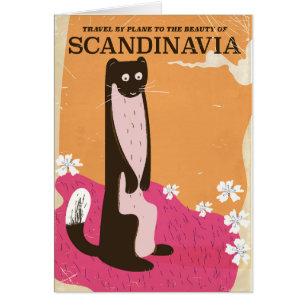Scandinavia vintage travel poster