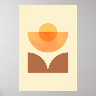 Scandinavian Abstract Geometric Circle Art Poster