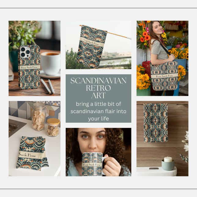 Scandinavian Art Deco customizable 3 Inch Round Button (Creator Uploaded)