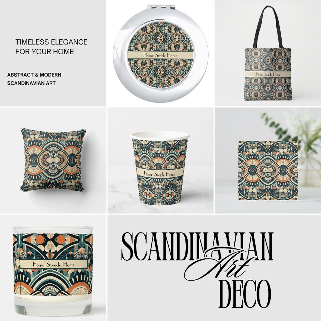 Scandinavian Art Deco customizable  Paper Plate (Creator Uploaded)