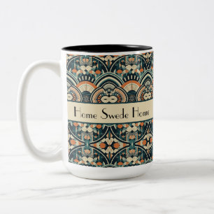 Scandinavian Art Deco customizable Two-Tone Coffee Mug