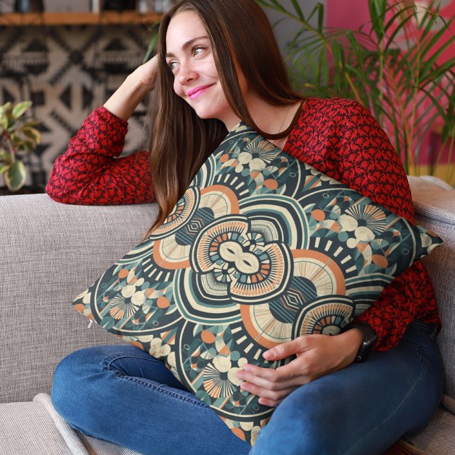 Scandinavian Art Deco Throw Pillow (Creator Uploaded)
