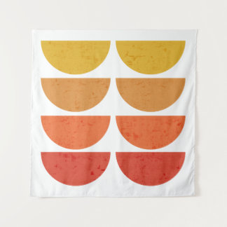 Scandinavian Art Midcentury Sunset Bowls Tapestry