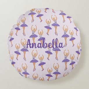 Scandinavian Ballet Ballerina Custom Round Pillow