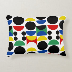 Scandinavian Bauhaus Mid-Century Pattern Accent Pillow