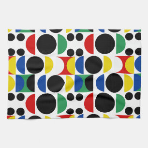Scandinavian Bauhaus Mid-Century Pattern Kitchen Towel