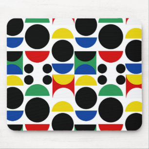 Scandinavian Bauhaus Mid-Century Pattern Mouse Pad
