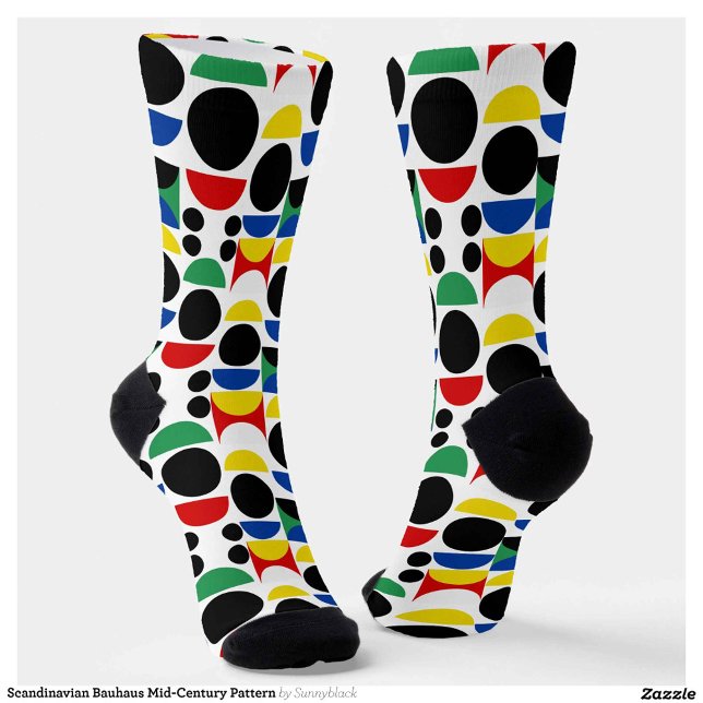 Scandinavian Bauhaus Mid-Century Pattern Socks (Creator Uploaded)